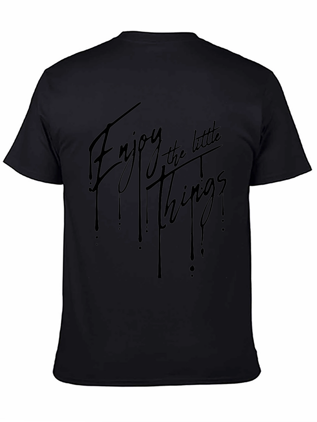 Enjoy the Little Things Black Graphic Tee