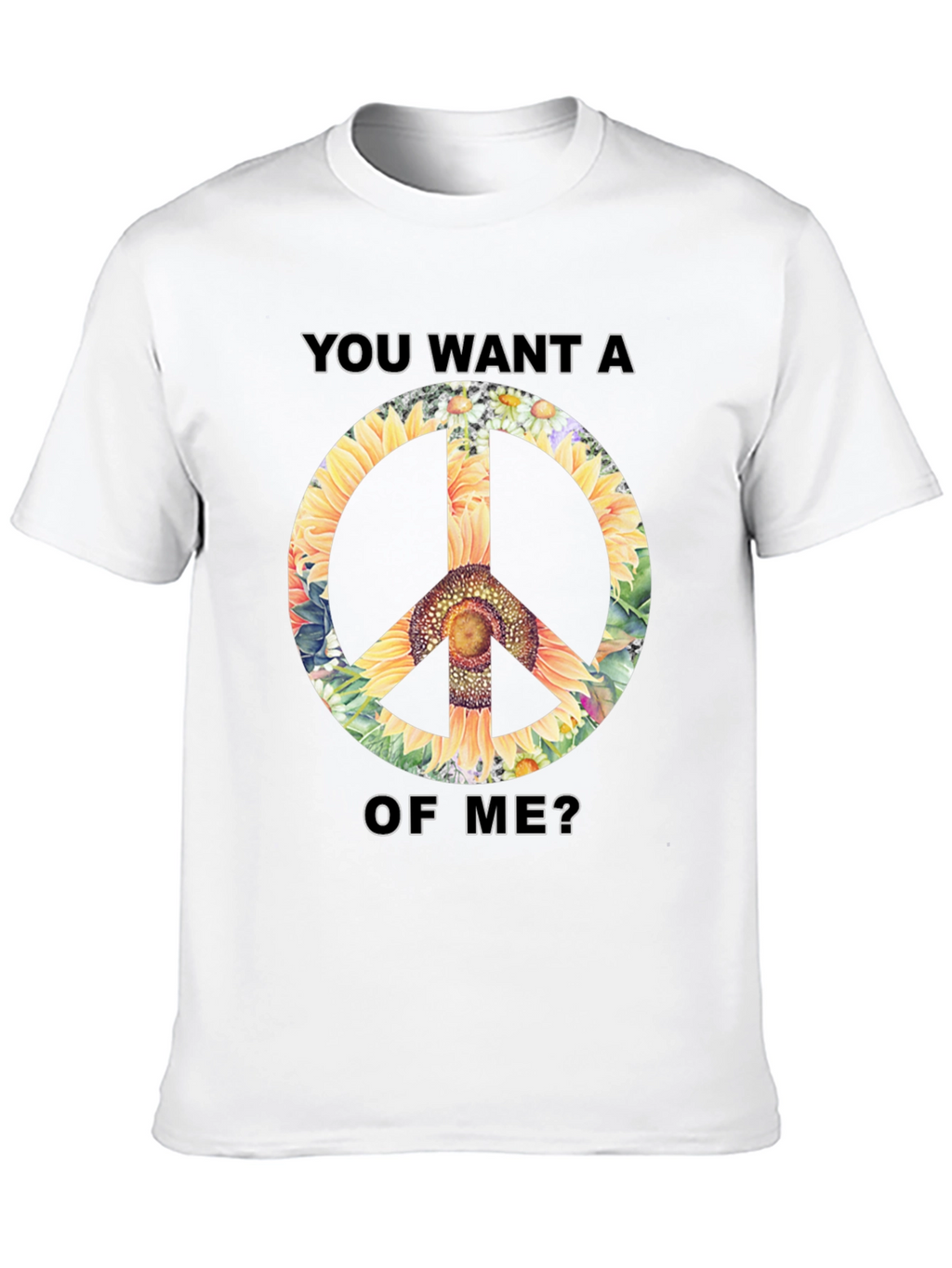 Sunflower Peace Sign Graphic Tee