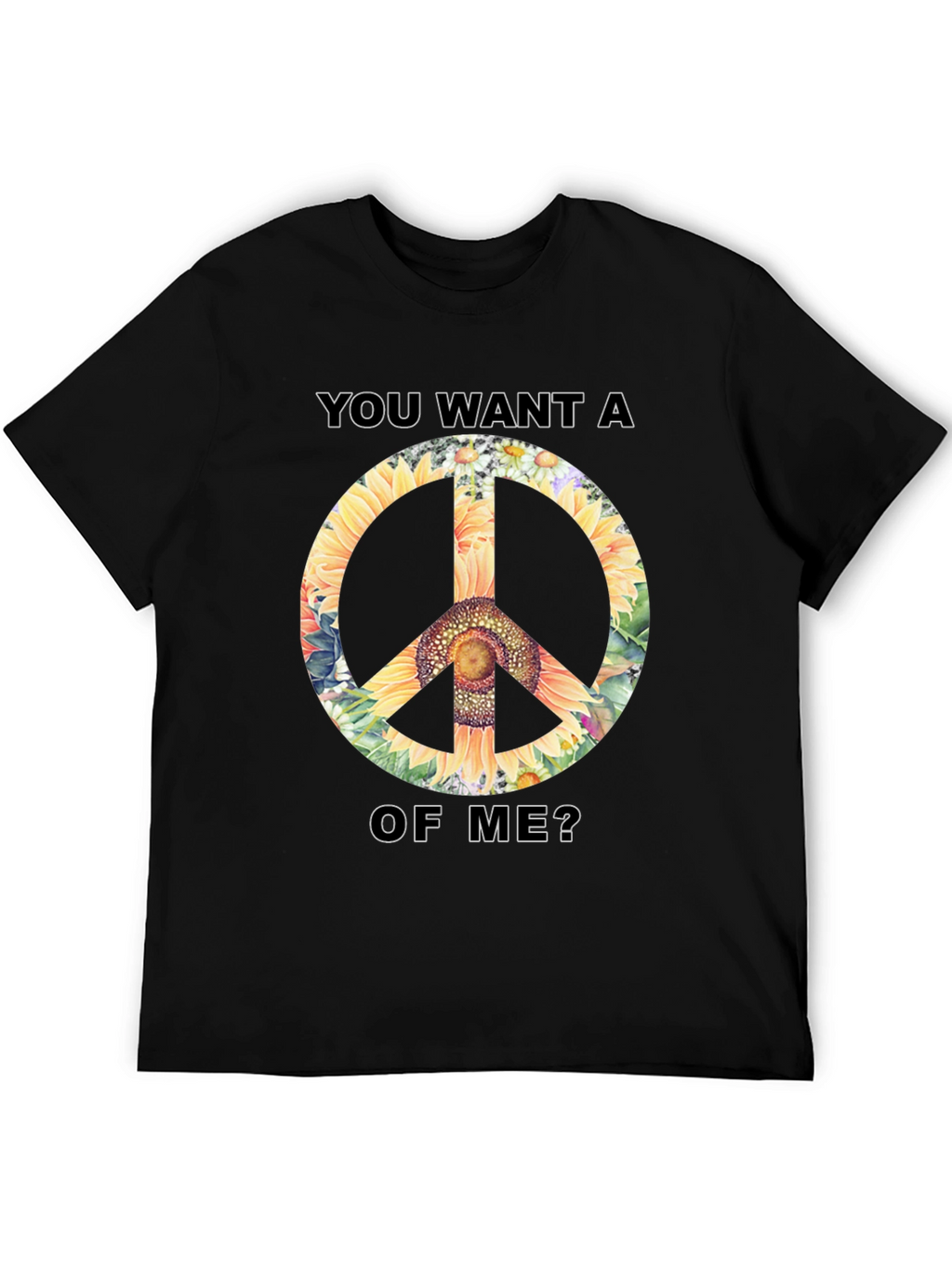 Sunflower Peace Sign Graphic Tee