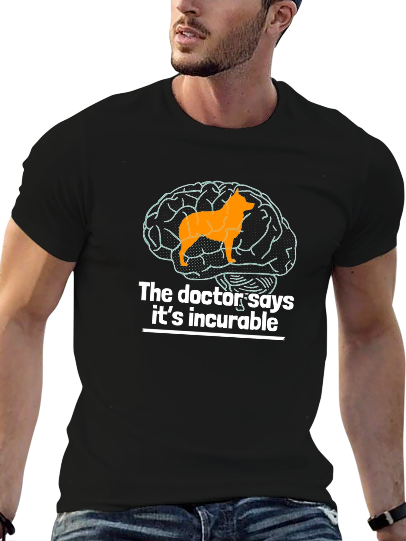 Dog Brain Funny Graphic T-Shirt
