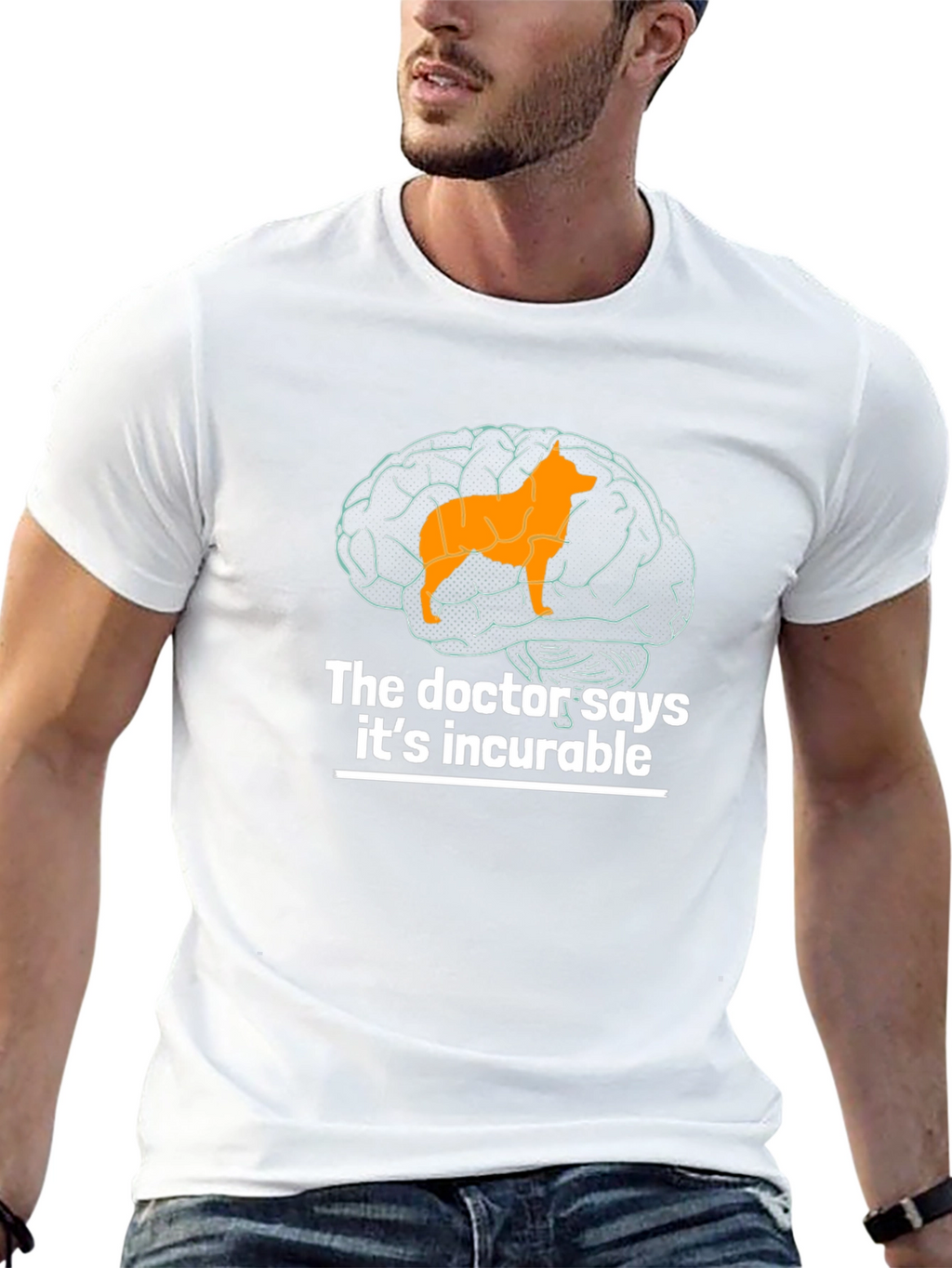 Dog Brain Funny Graphic T-Shirt