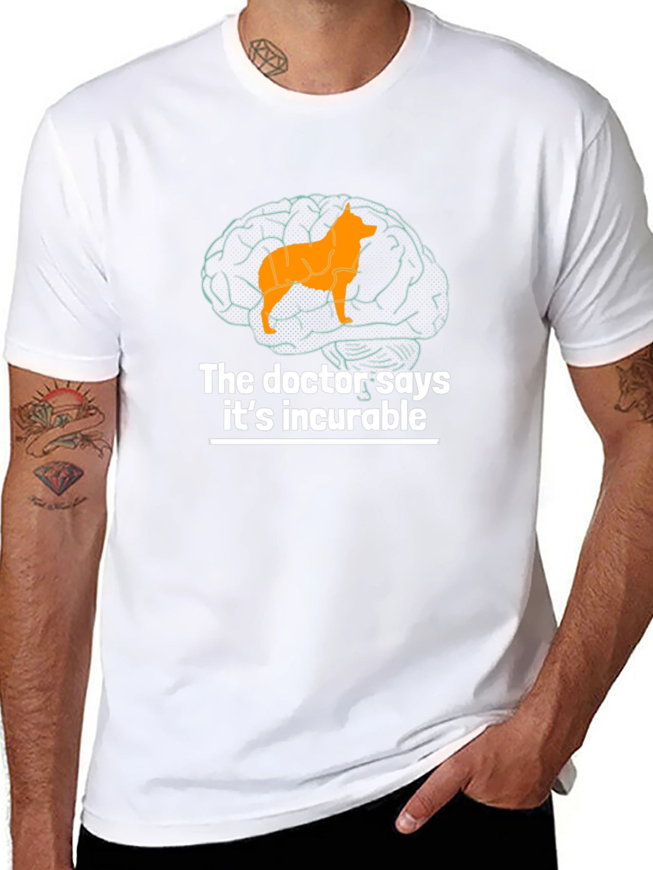 Dog Brain Funny Graphic T-Shirt