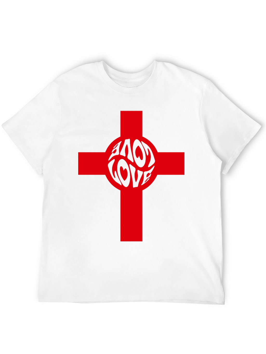 Love Cross Graphic Tee - Black Cotton Blend T-Shirt