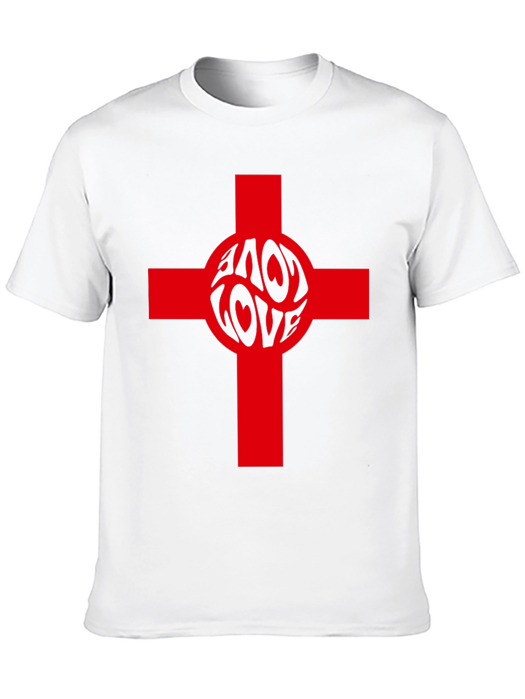 Love Cross Graphic Tee - Black Cotton Blend T-Shirt