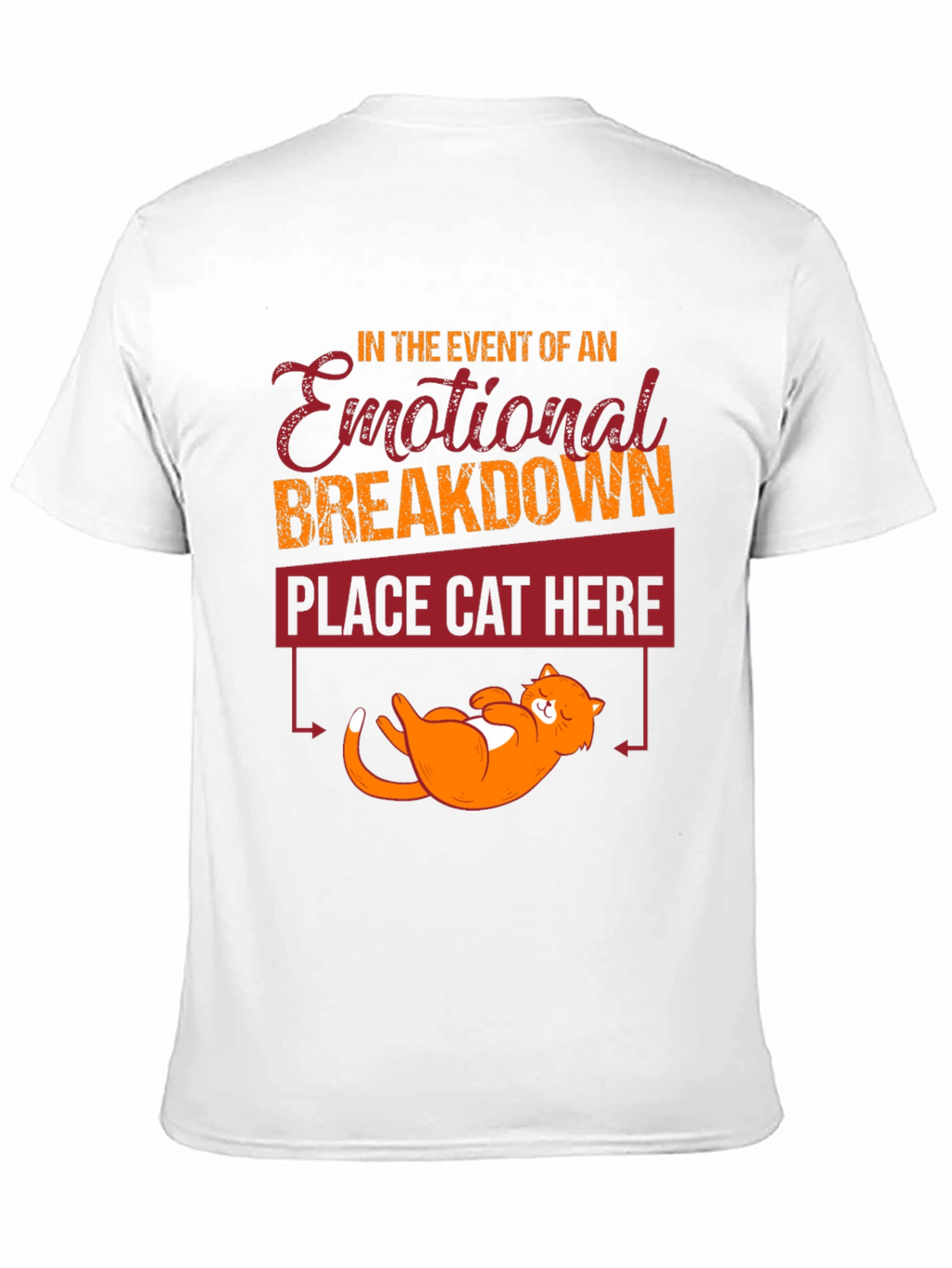 Emotional Breakdown Cat T-Shirt Funny
