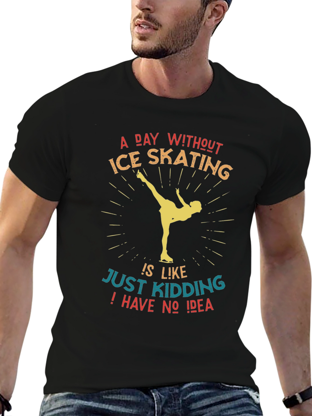 Ice Skating Graphic Tee - Funny Skater Shirt