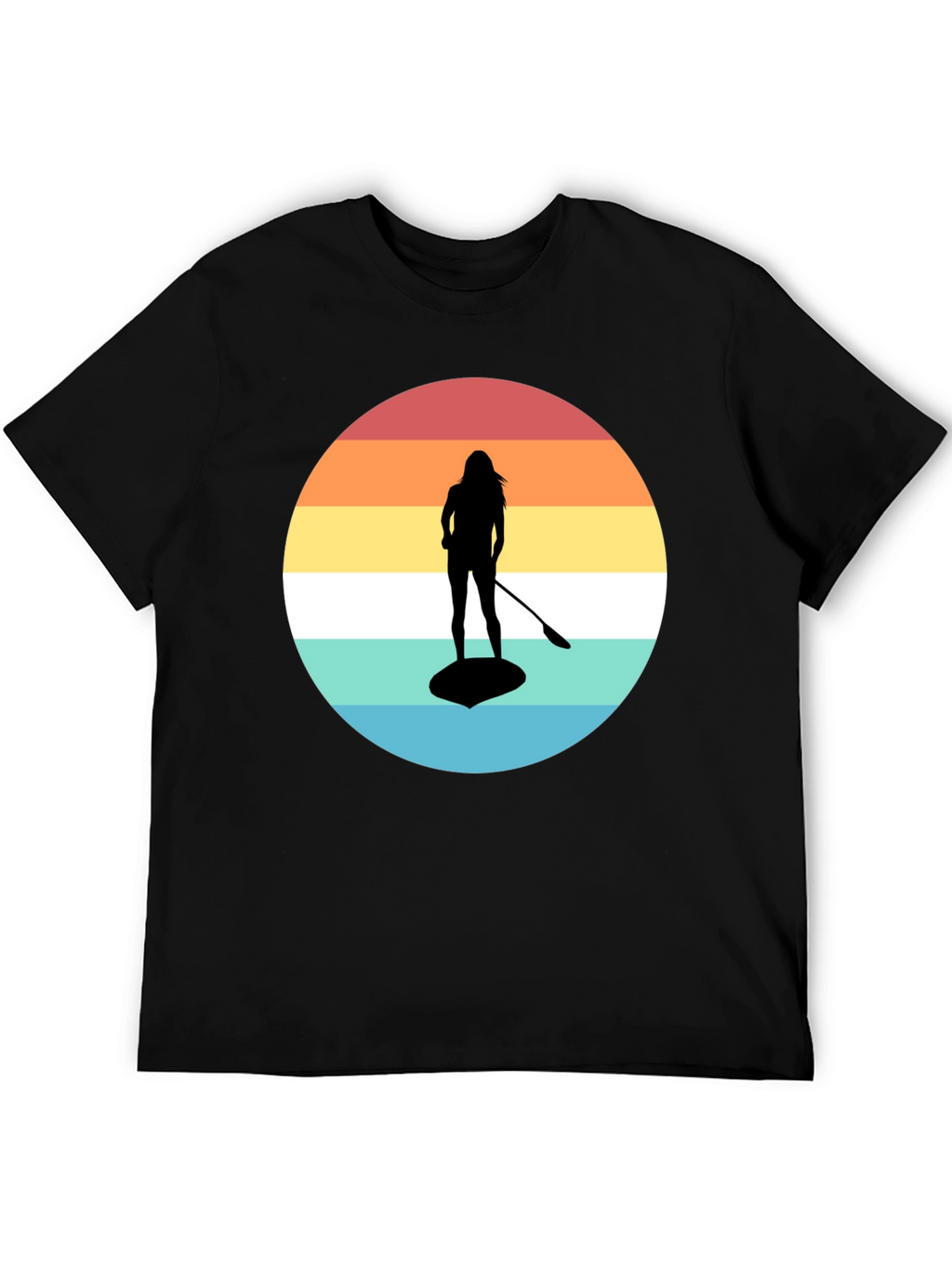 Retro Sunset Paddle Boarding T-Shirt