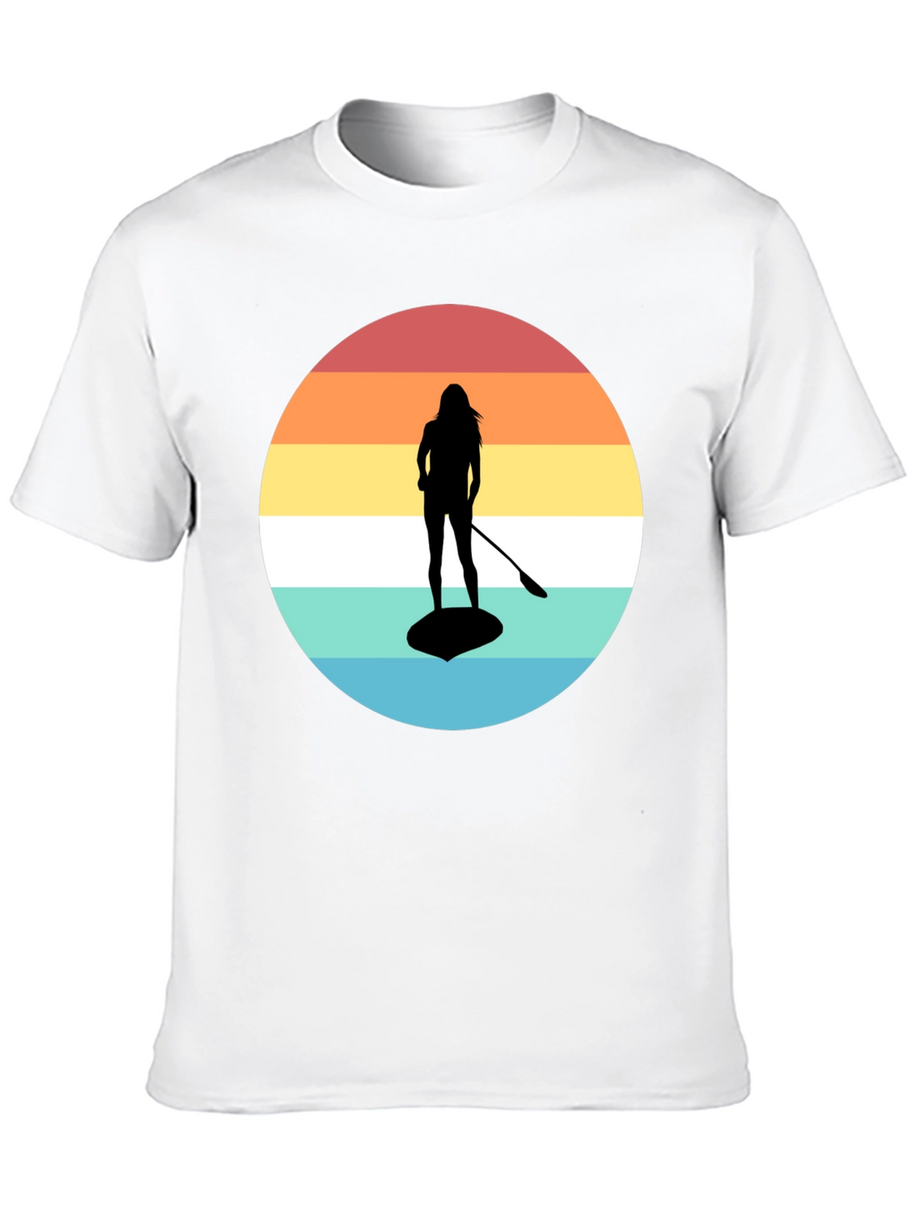 Retro Sunset Paddle Boarding T-Shirt