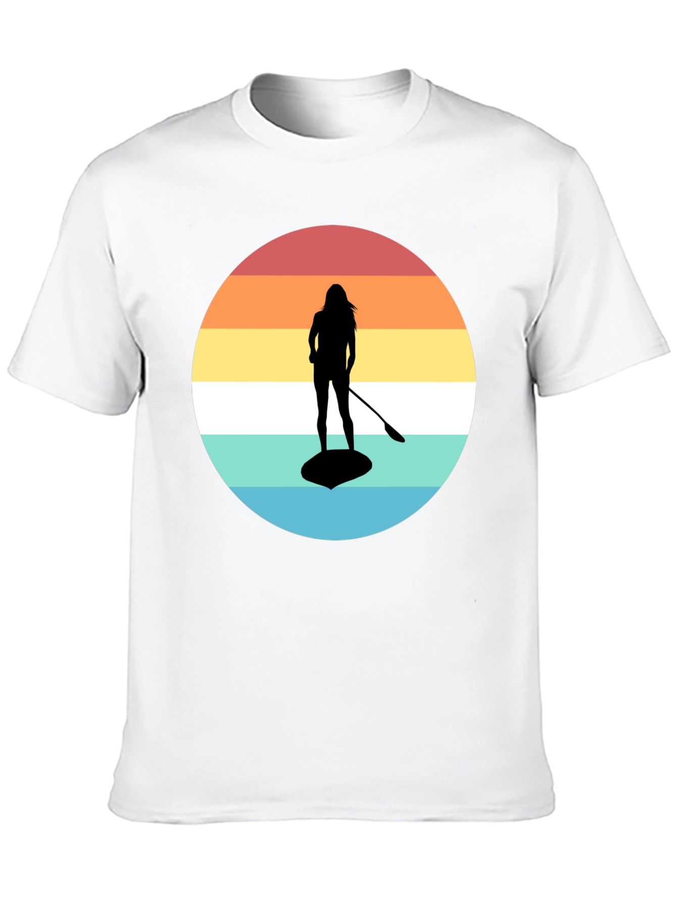 Retro Sunset Paddle Boarding T-Shirt