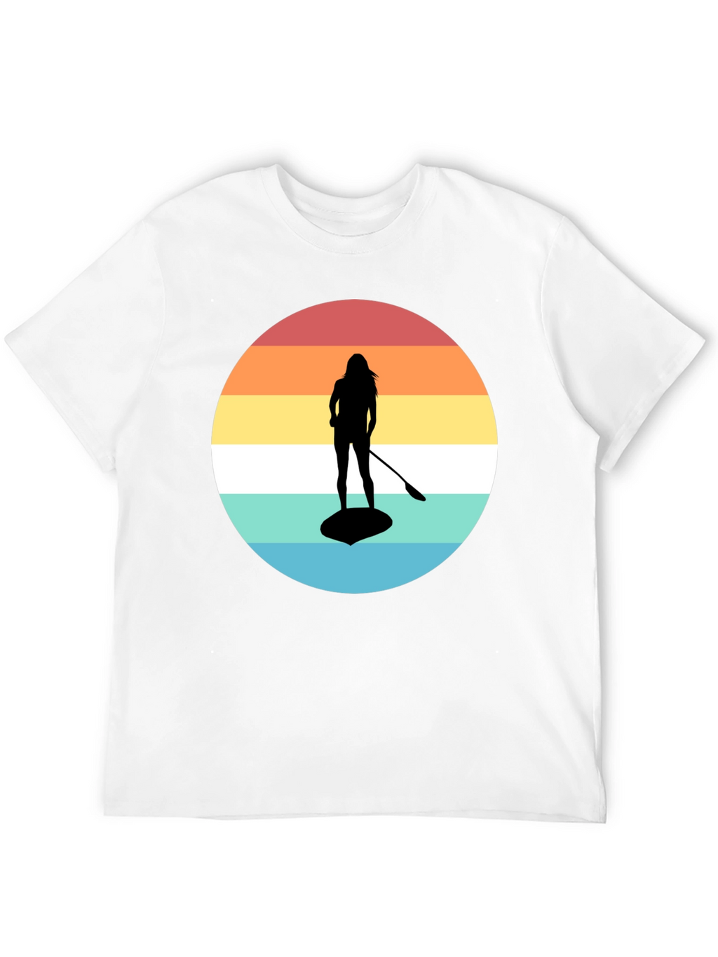 Retro Sunset Paddle Boarding T-Shirt