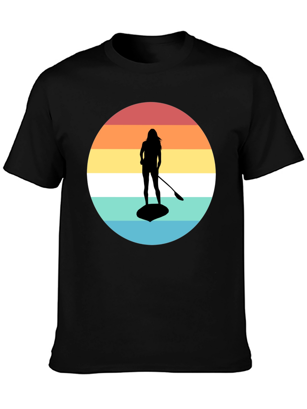 Retro Sunset Paddle Boarding T-Shirt