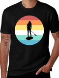 Retro Sunset Paddle Boarding T-Shirt