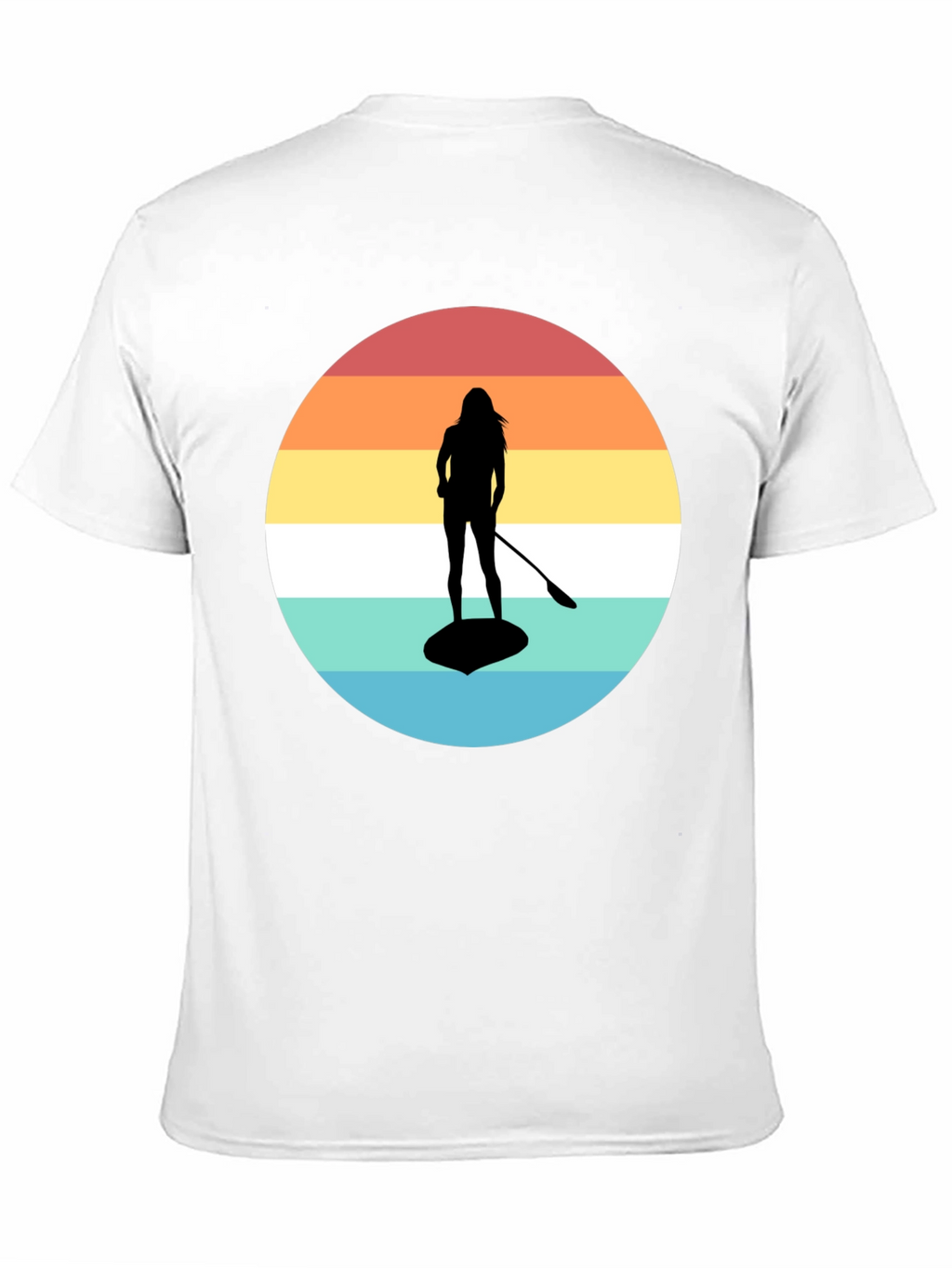 Retro Sunset Paddle Boarding T-Shirt