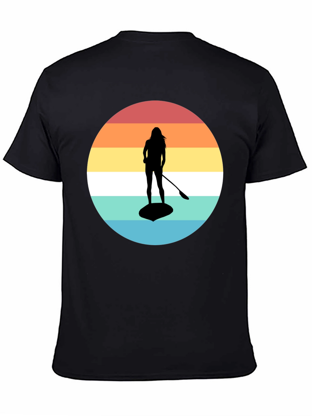 Retro Sunset Paddle Boarding T-Shirt