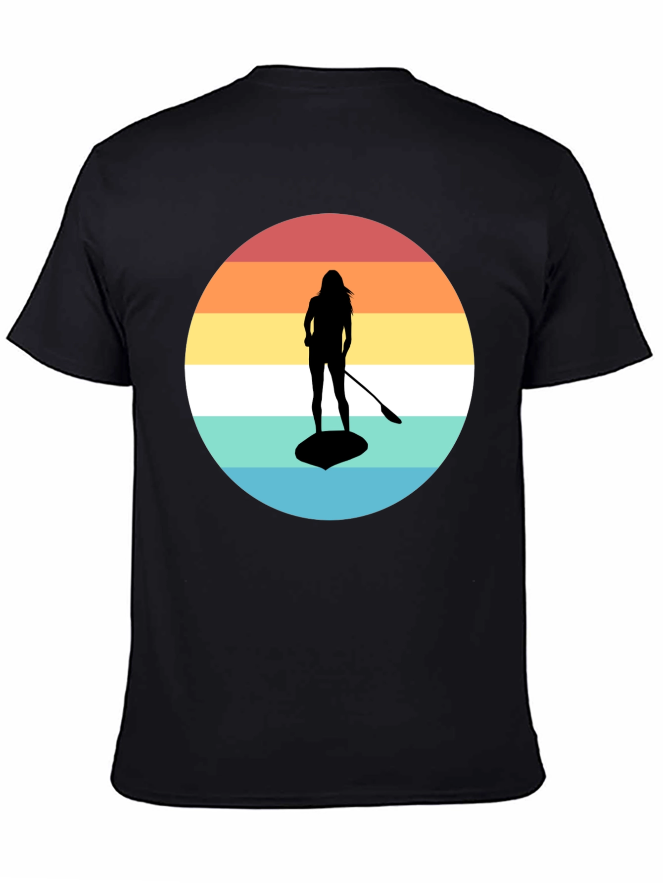 Retro Sunset Paddle Boarding T-Shirt