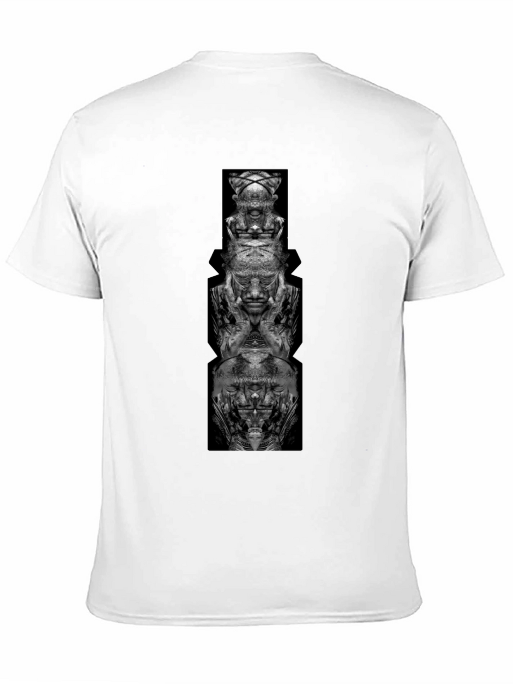 Abstract Totem Graphic Black T-Shirt
