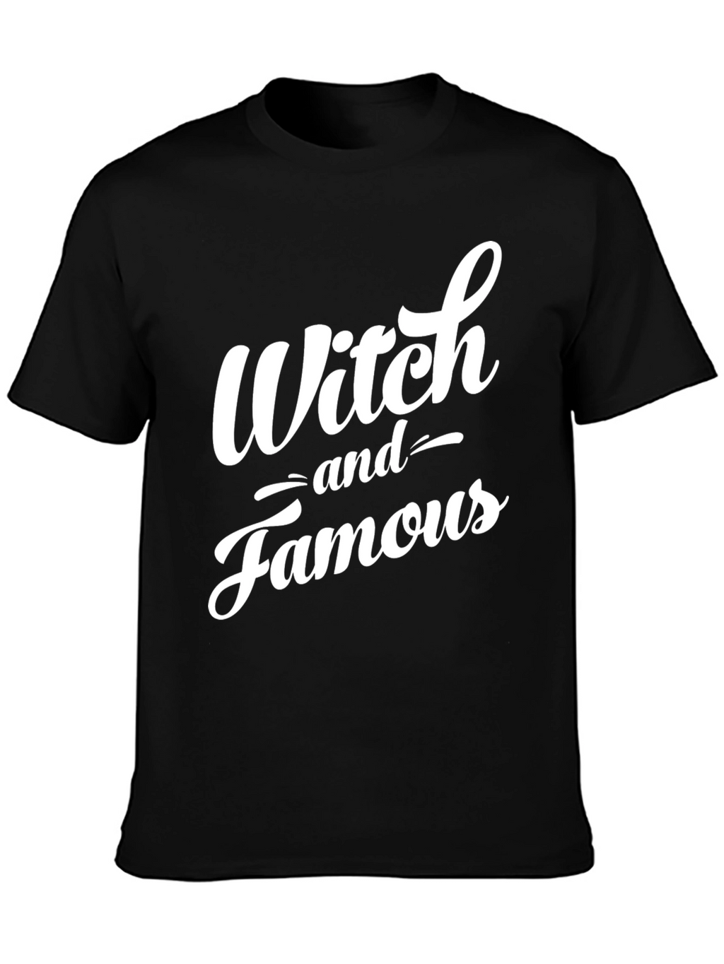 Witch and Famous Black Graphic T-Shirt