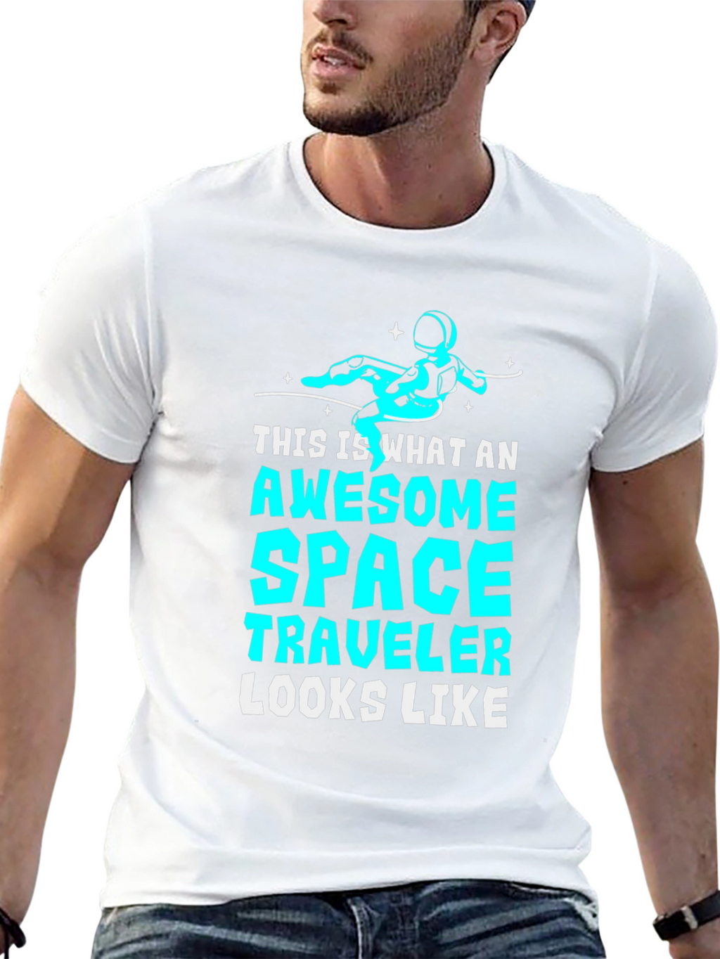 Awesome Space Traveler Graphic T-Shirt