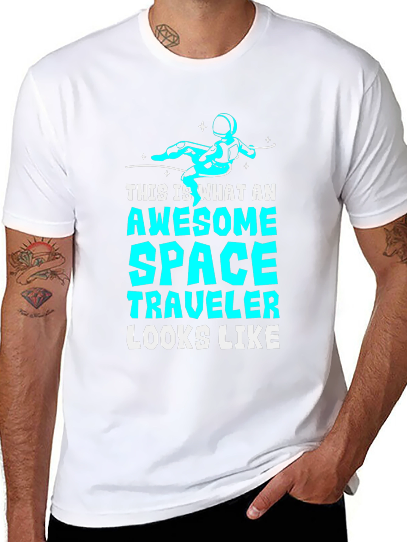 Awesome Space Traveler Graphic T-Shirt