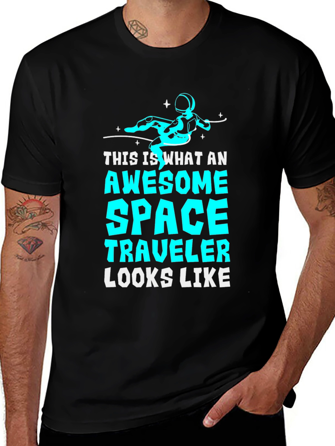 Awesome Space Traveler Graphic T-Shirt