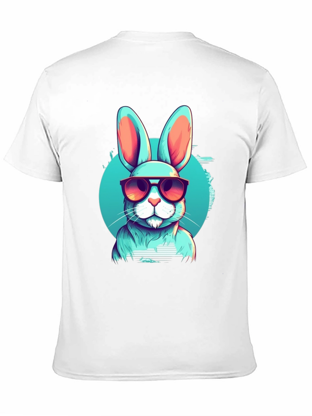 Cool Rabbit Graphic Tee - Black Cotton Blend T-Shirt