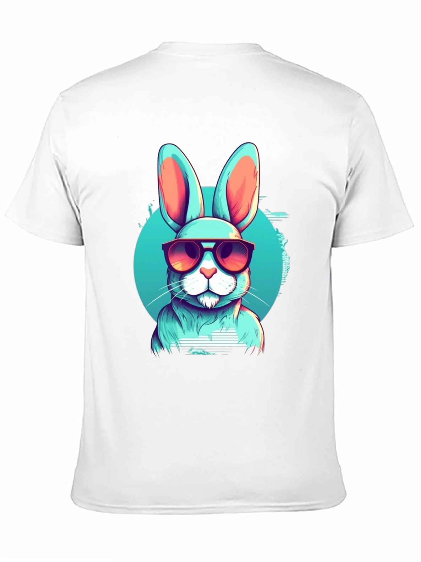 Cool Rabbit Graphic Tee - Black Cotton Blend T-Shirt