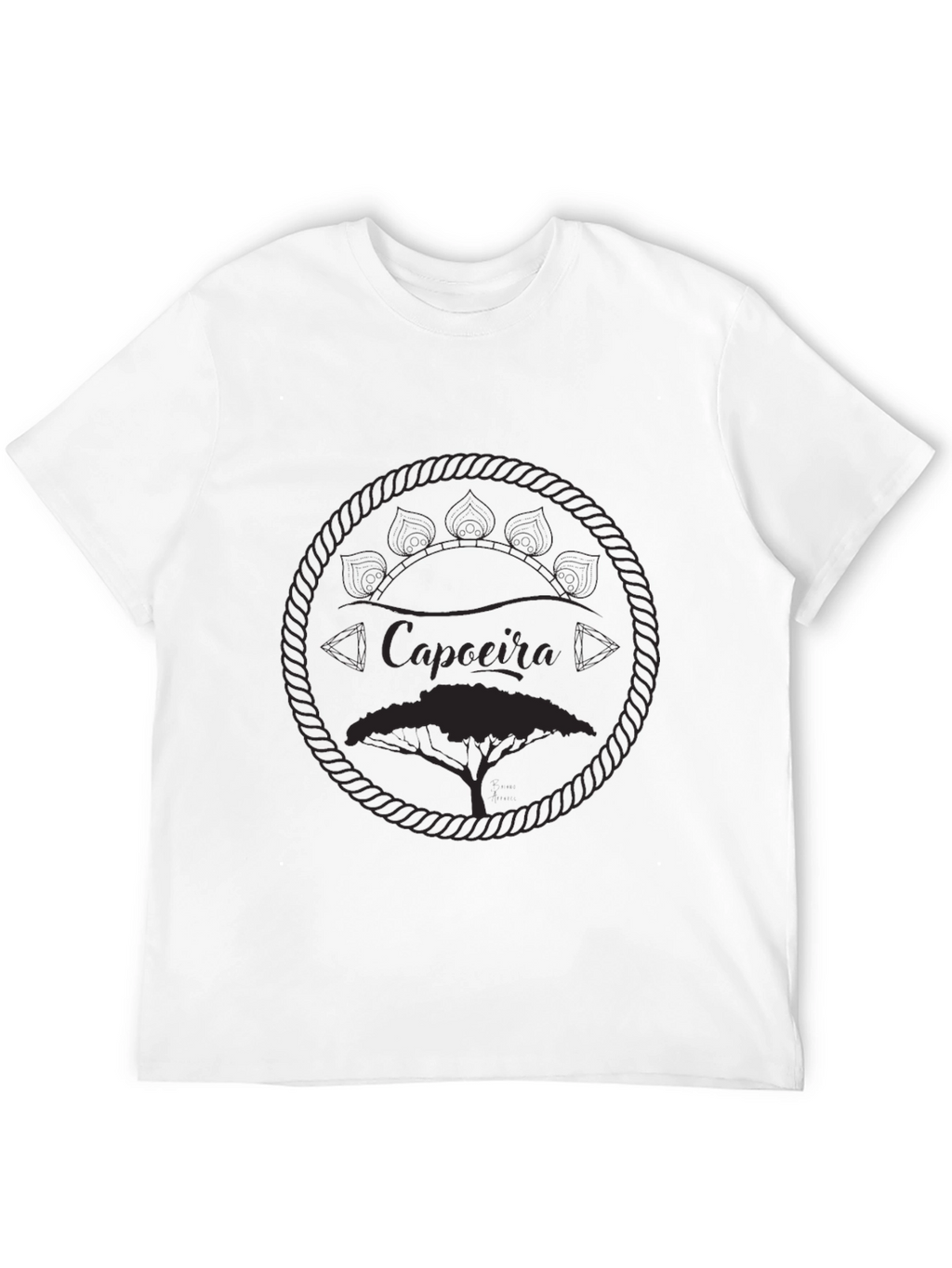 Capoeira Tree Black Graphic T-Shirt
