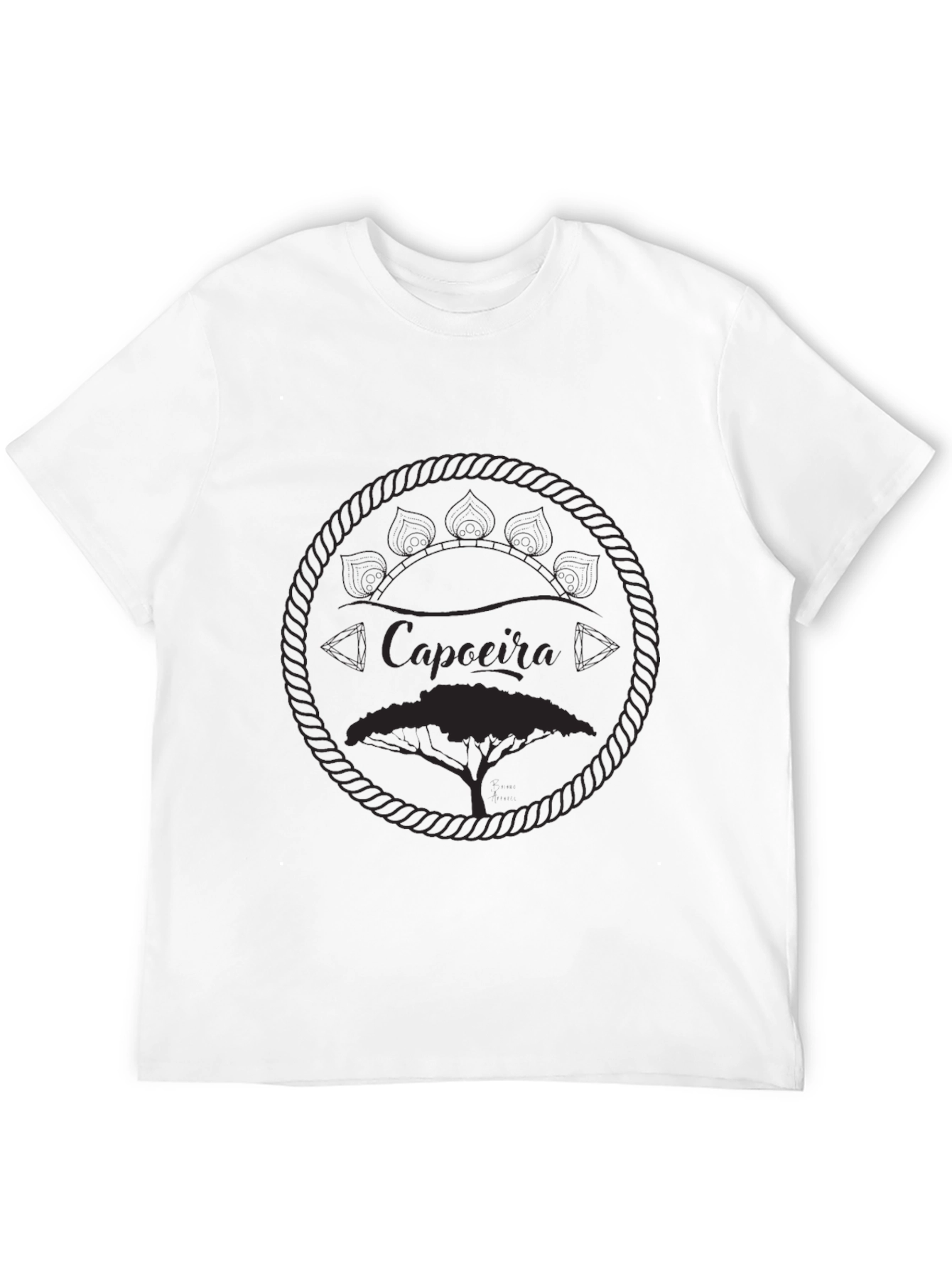 Capoeira Tree Black Graphic T-Shirt