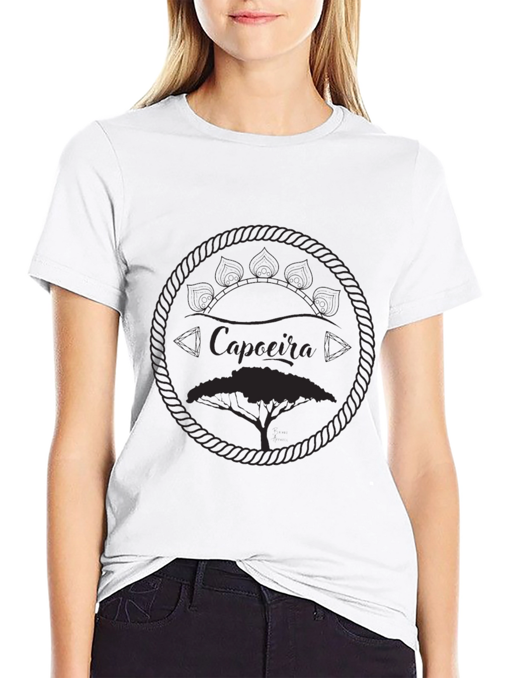 Capoeira Tree Black Graphic T-Shirt