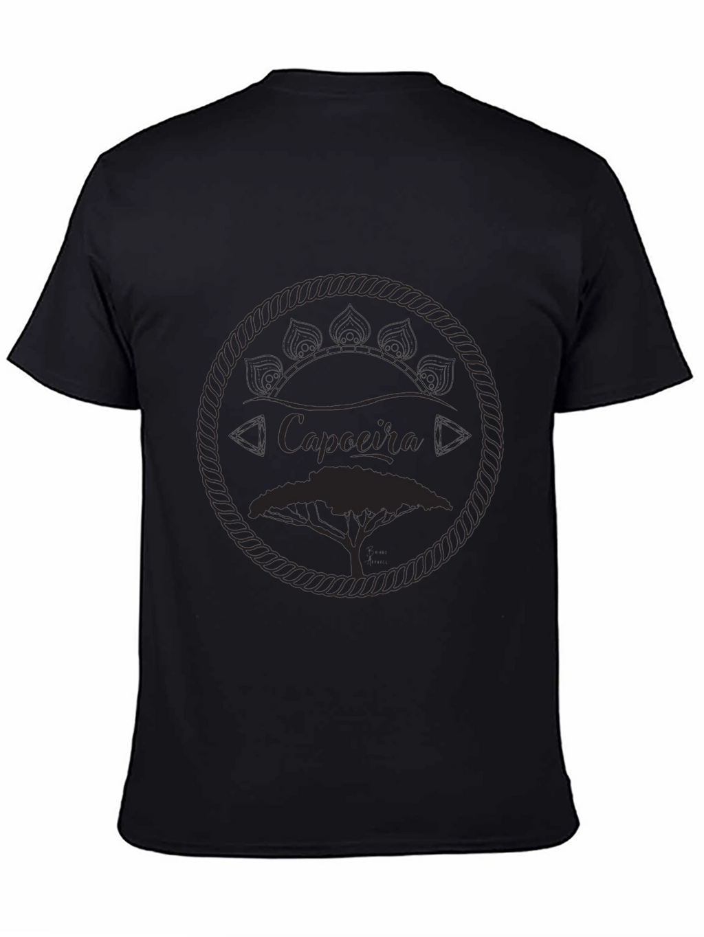 Capoeira Tree Black Graphic T-Shirt