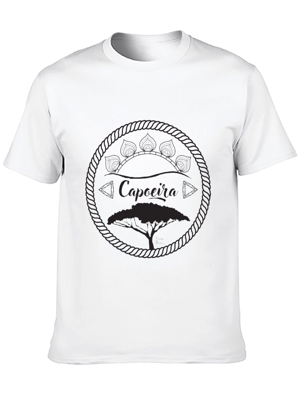 Capoeira Tree Black Graphic T-Shirt