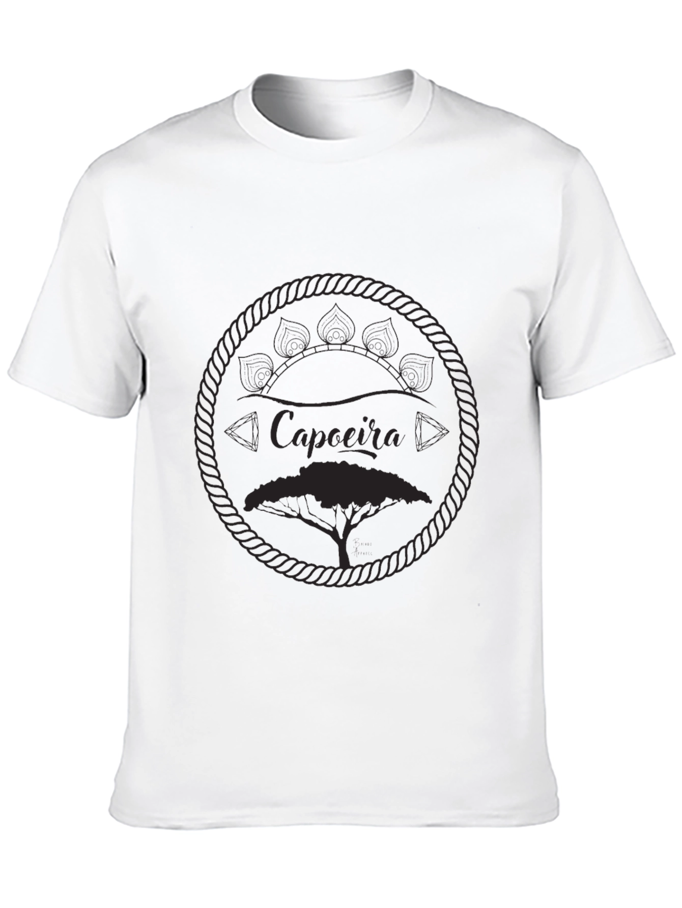 Capoeira Tree Black Graphic T-Shirt