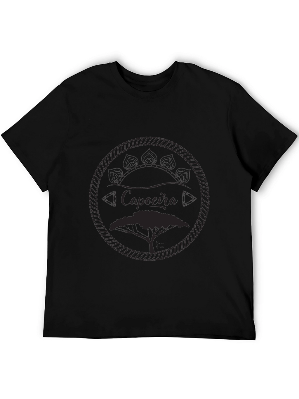 Capoeira Tree Black Graphic T-Shirt