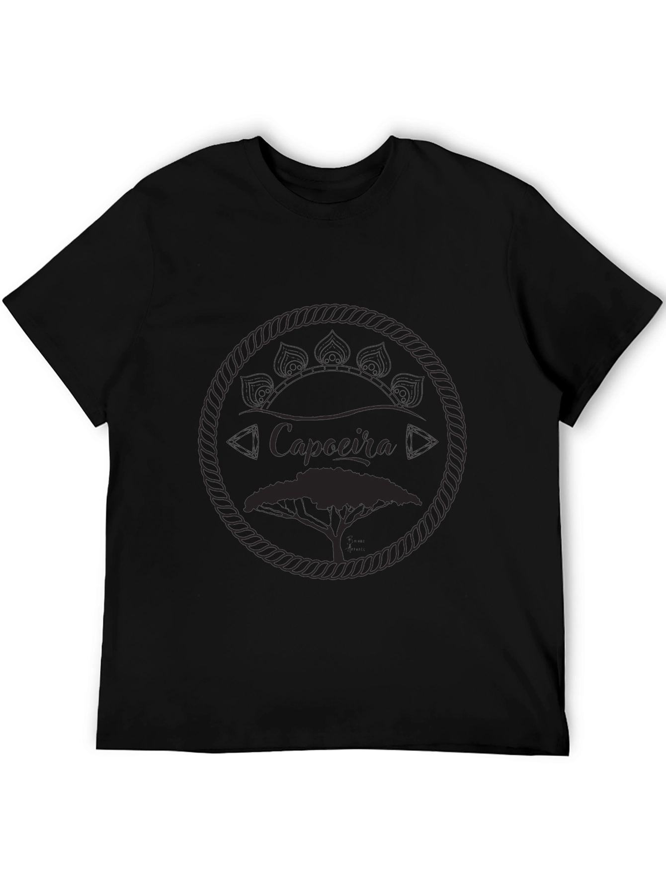 Capoeira Tree Black Graphic T-Shirt