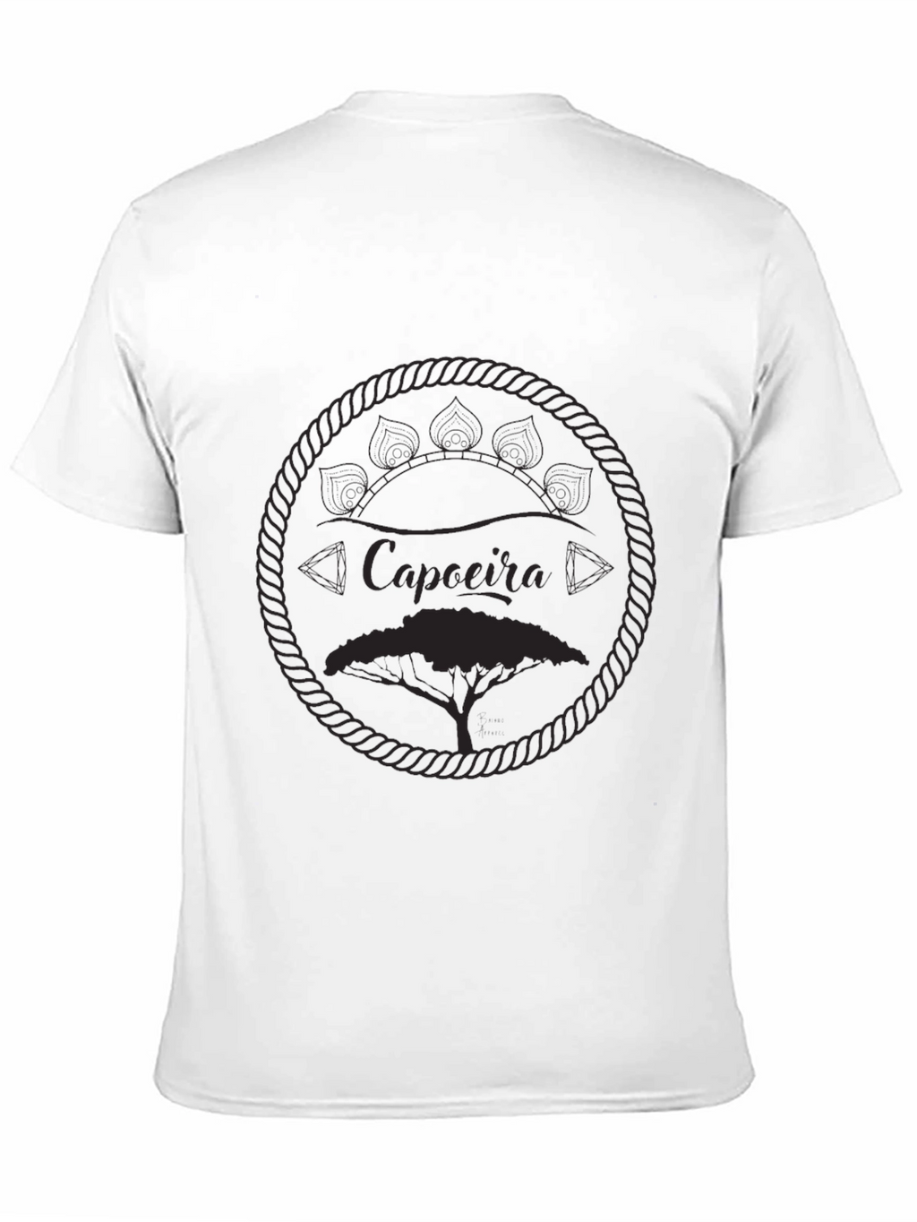 Capoeira Tree Black Graphic T-Shirt