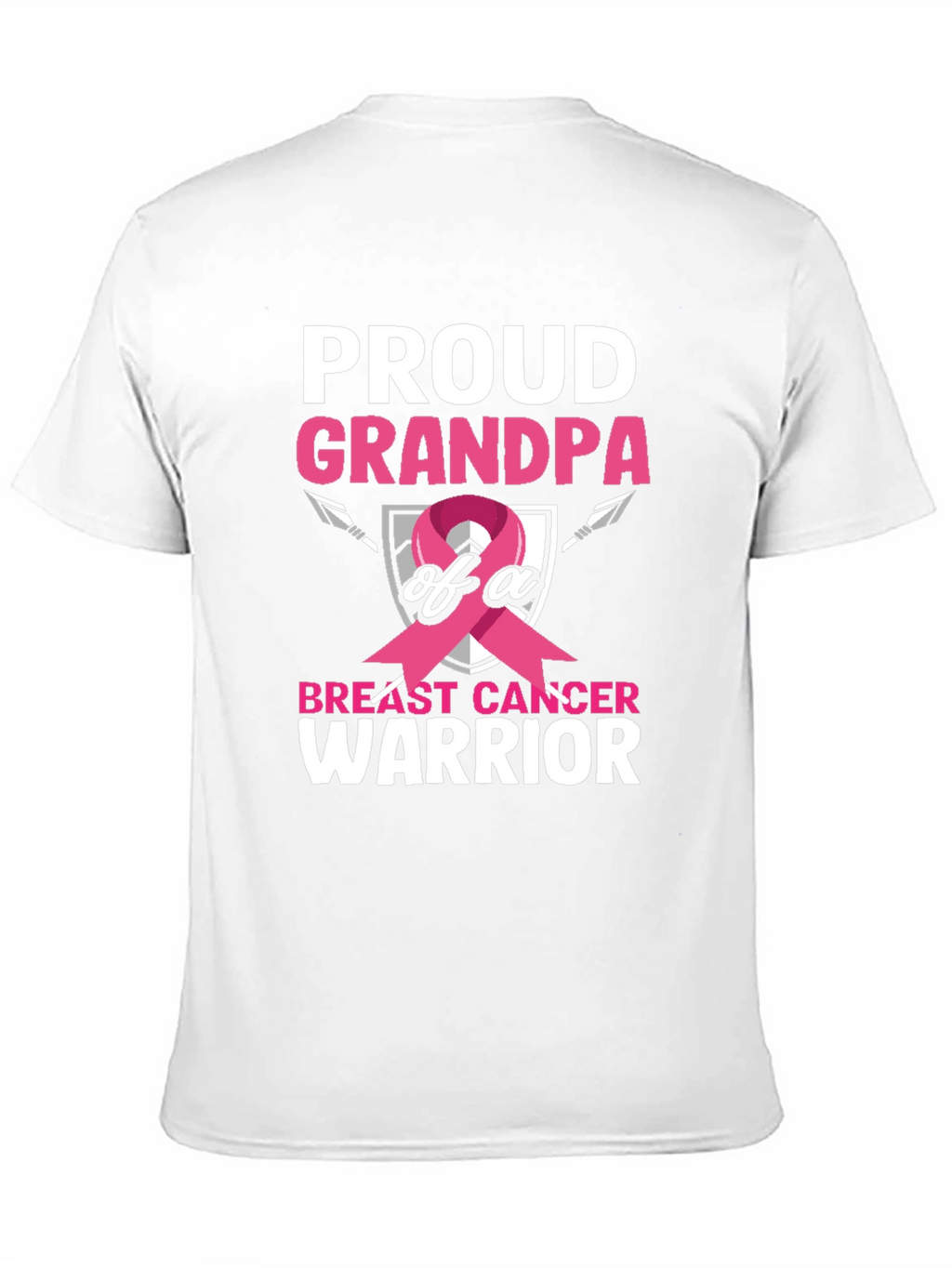 Proud Grandpa Breast Cancer Warrior T-Shirt