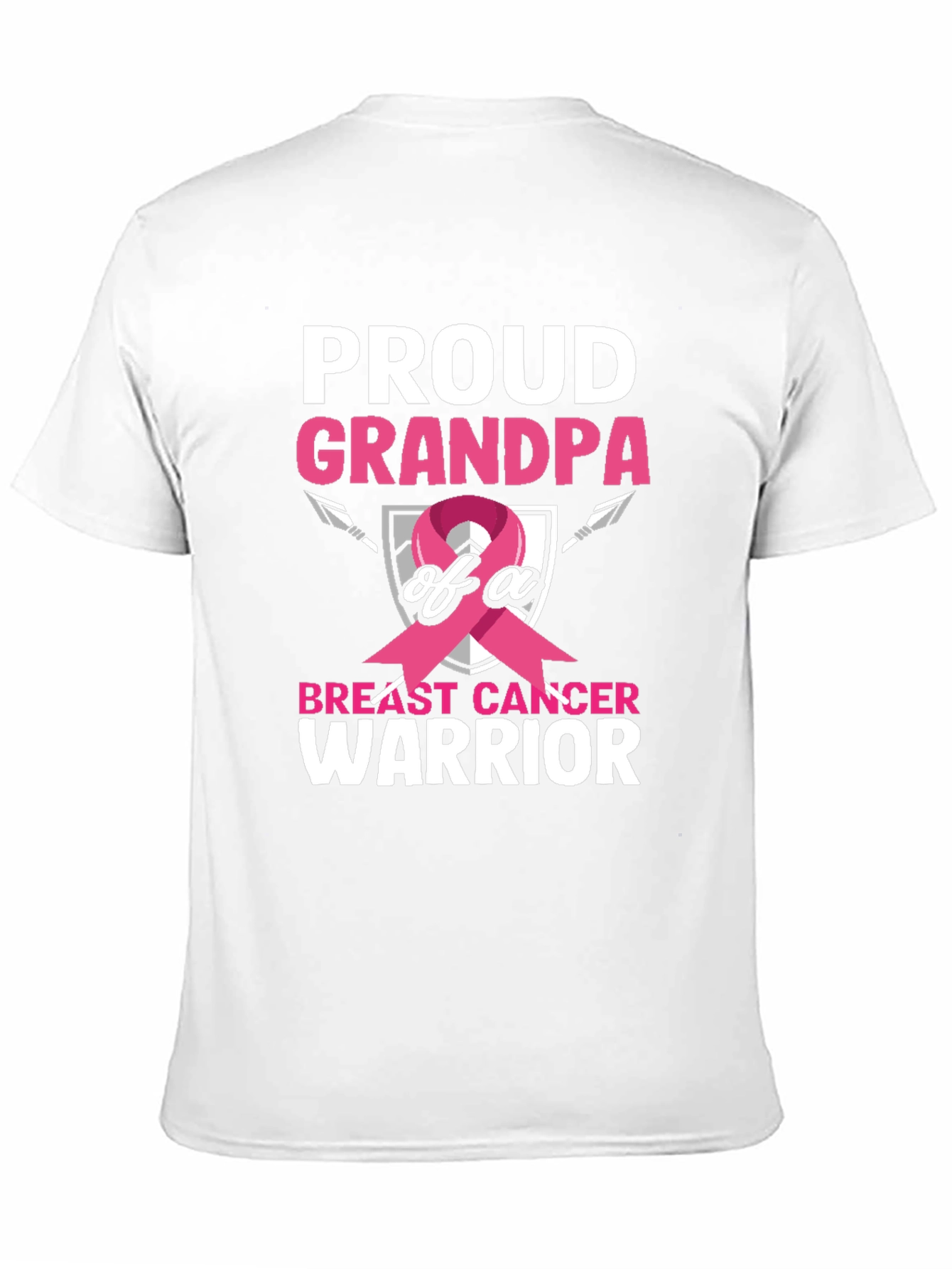 Proud Grandpa Breast Cancer Warrior T-Shirt