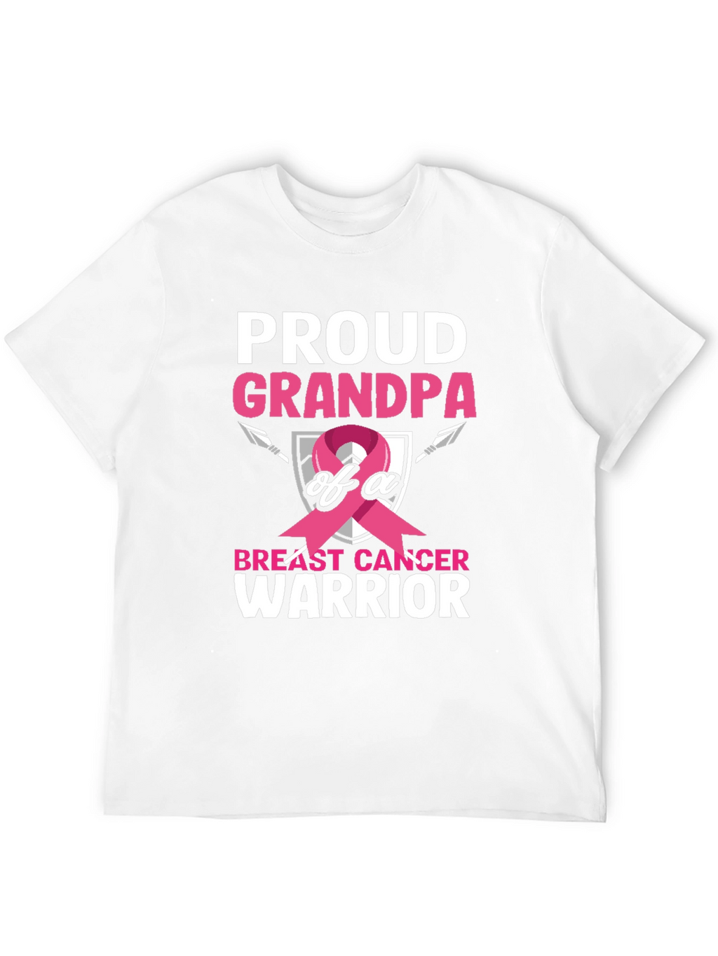 Proud Grandpa Breast Cancer Warrior T-Shirt