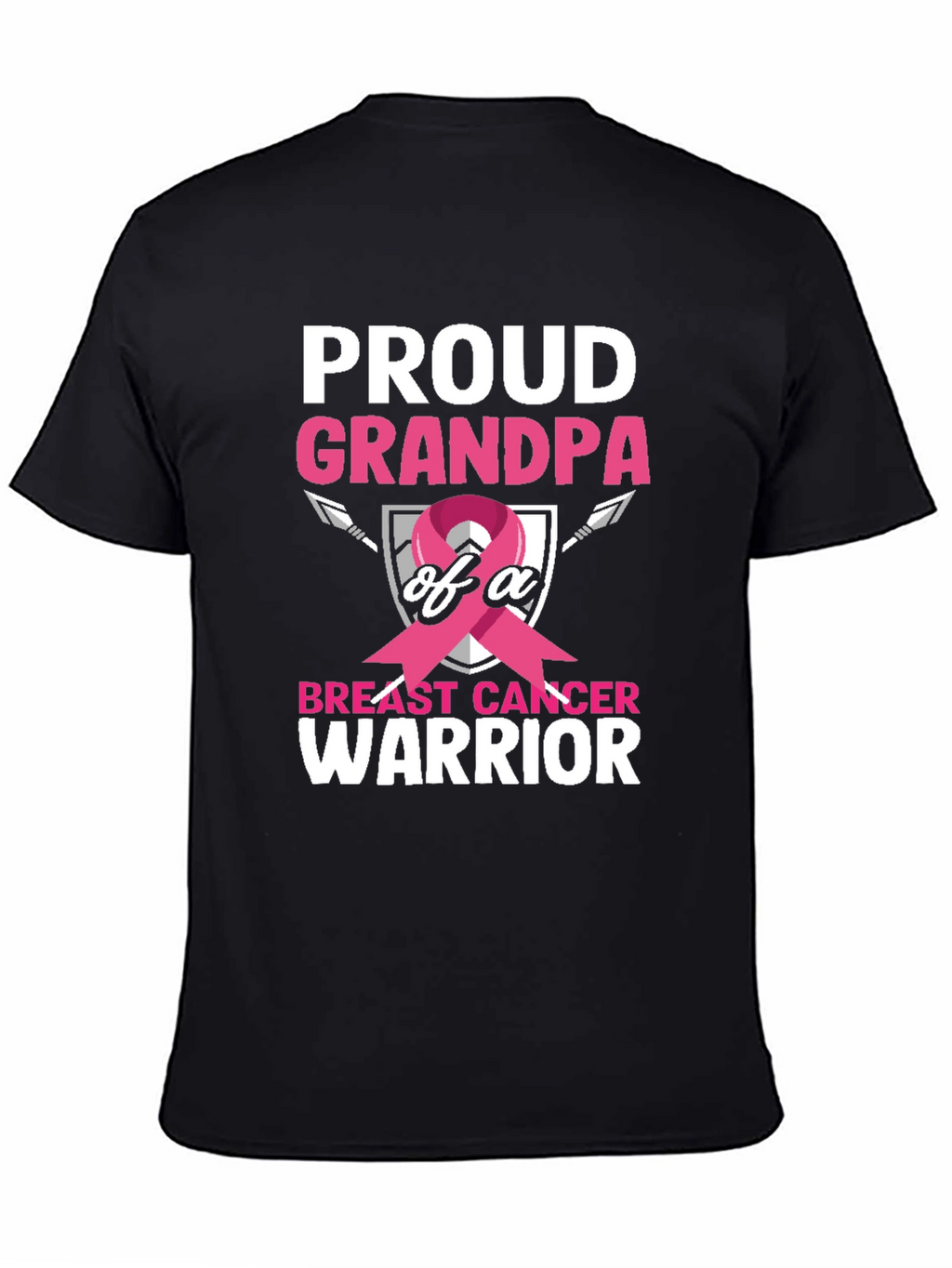Proud Grandpa Breast Cancer Warrior T-Shirt