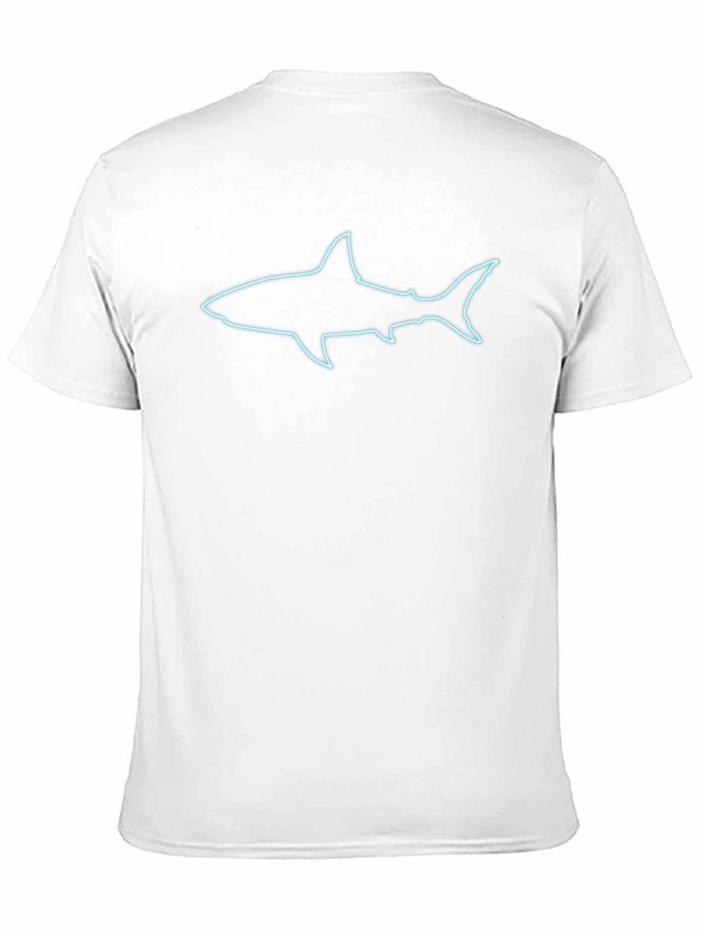 Neon Shark Graphic Black T-Shirt