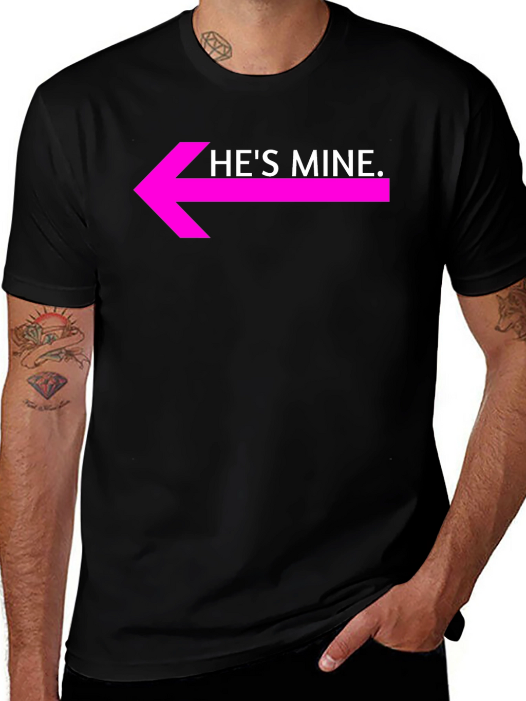Hes Mine Graphic Tee - Couples Matching Shirt