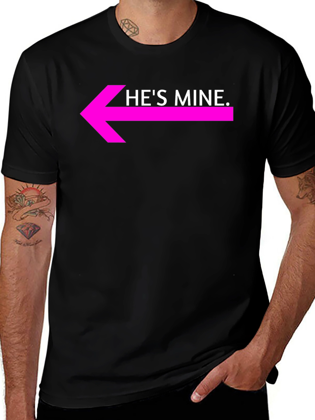 Hes Mine Graphic Tee - Couples Matching Shirt