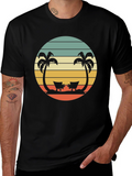 Retro Sunset Palm Tree T-Shirt