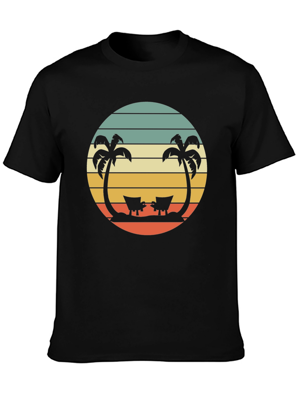Retro Sunset Palm Tree T-Shirt