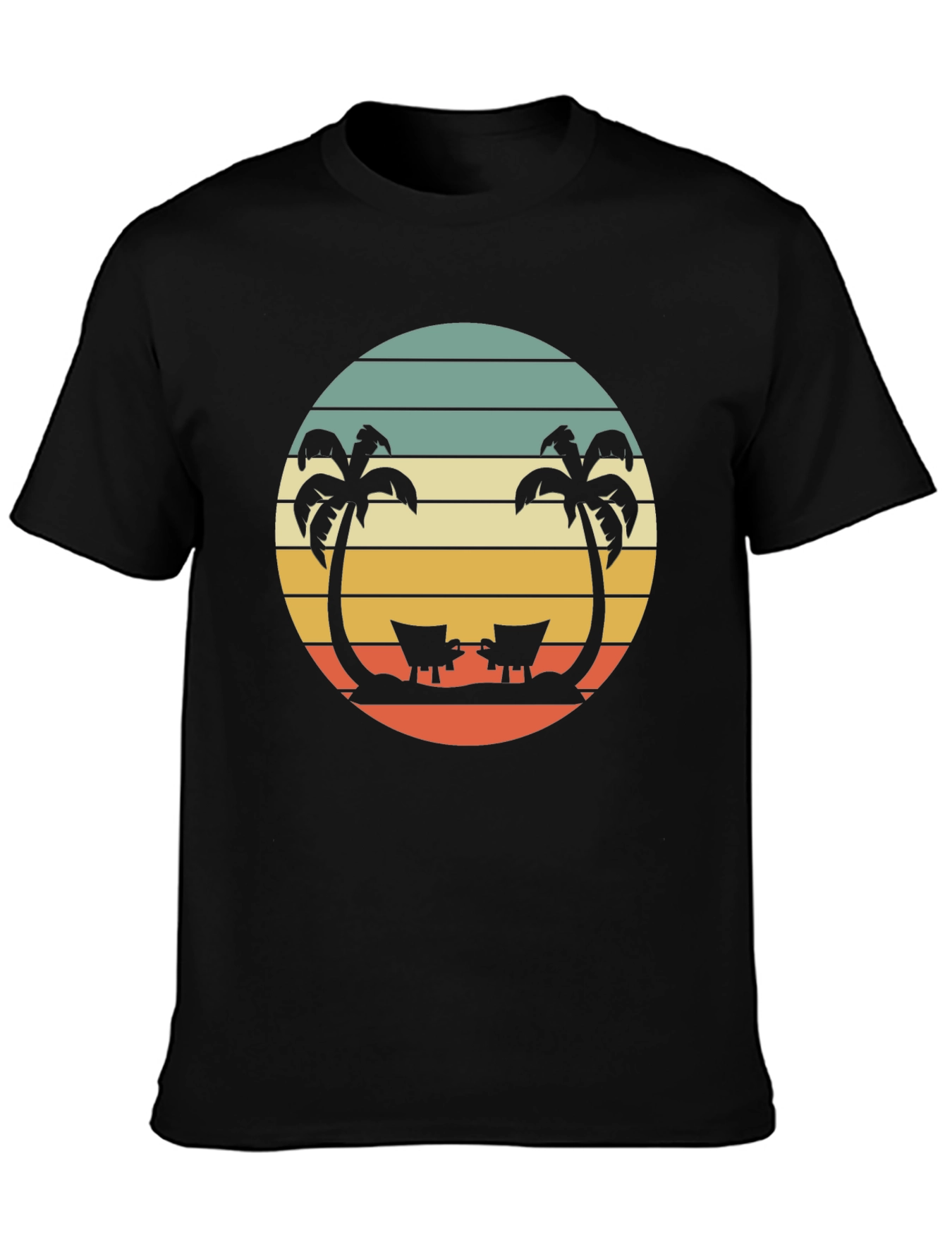 Retro Sunset Palm Tree T-Shirt