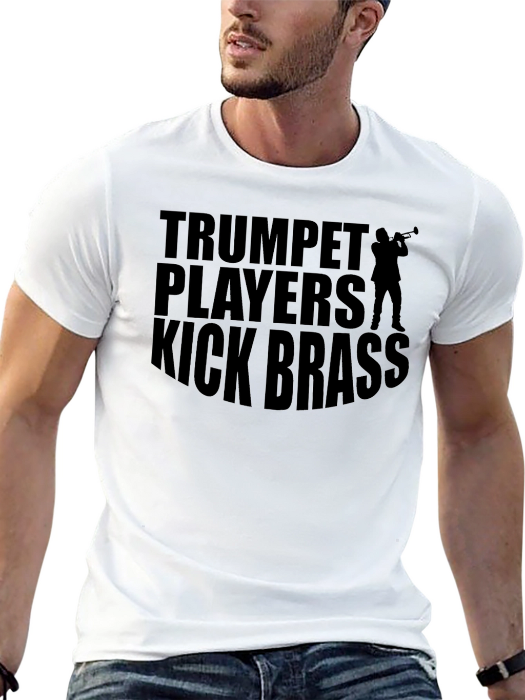Trumpet Players Kick Brass Graphic T-Shirt