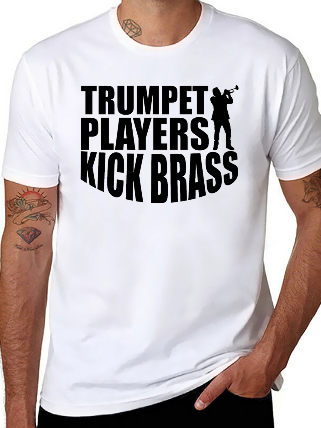 Trumpet Players Kick Brass Graphic T-Shirt