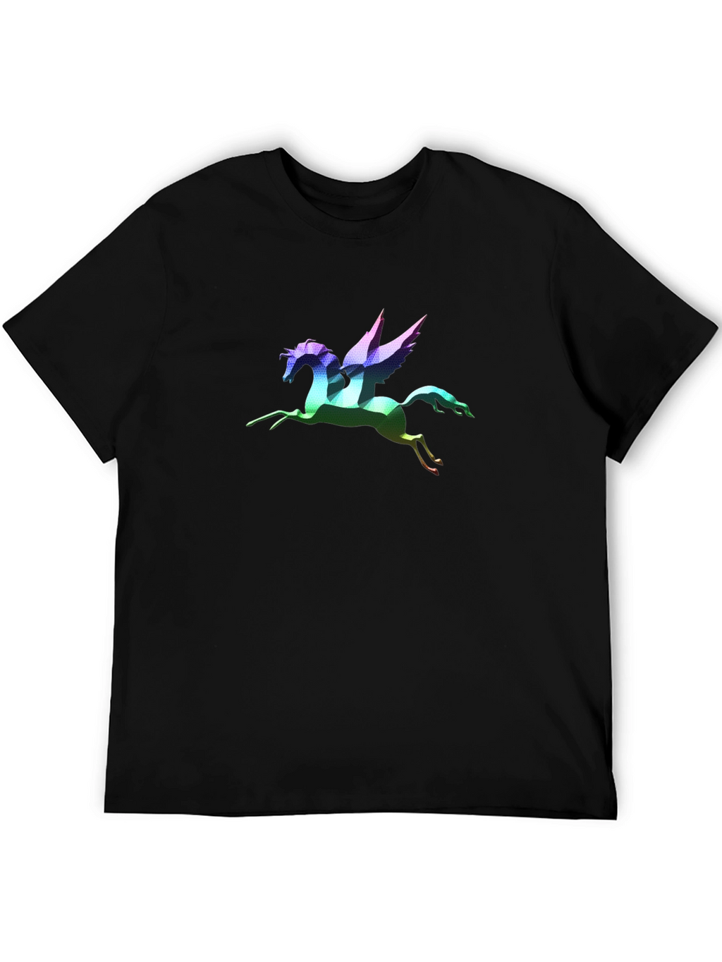 Rainbow Pegasus Graphic T-Shirt - Black