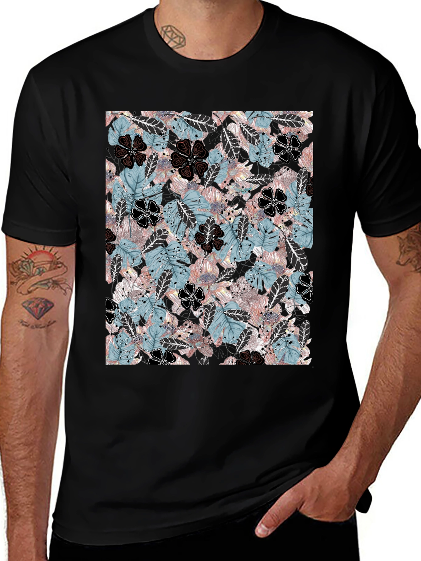Tropical Floral Print T-Shirt
