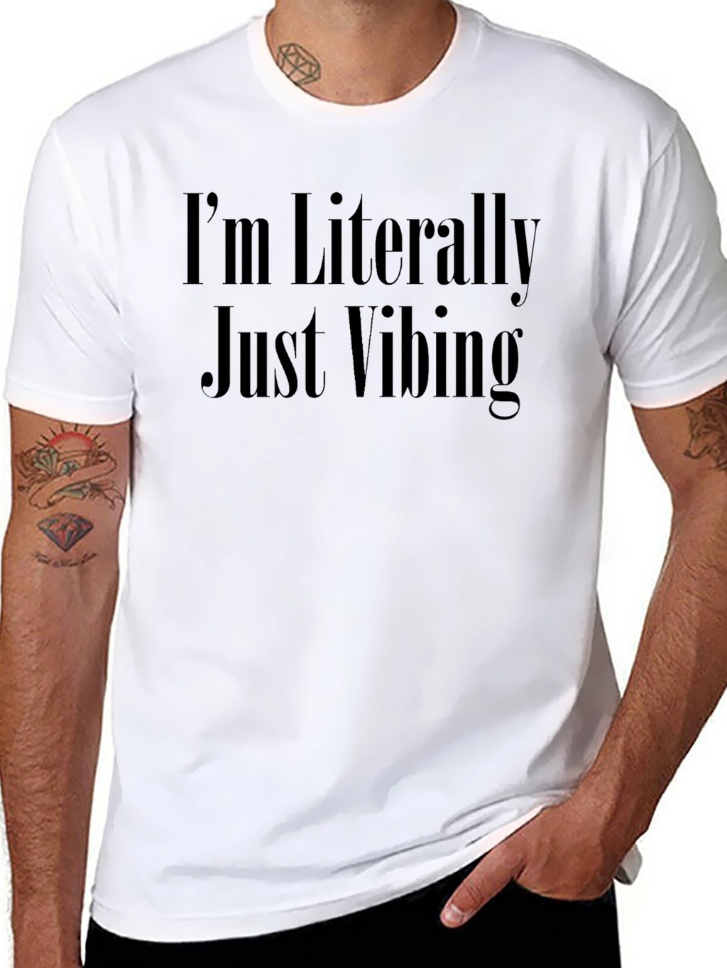 Im Literally Just Vibing T-Shirt - Black